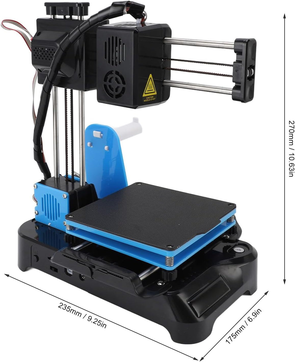 Gonetre Frequency Division Multiplexing 3D Printer for Kids Beginners,Portable Fast Heating Compact Desktop 3D Printing Machine for Education DIY Enthusiasts Students PLA TPU 1.75mm (US Plug)
