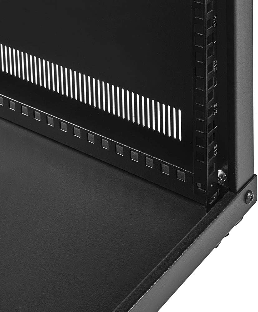 NavePoint 9U Portable Server Rack with Casters - 9U Network Rack Open Frame with Adjustable Rails, 132lbs Capacity - Up to 22.6' Deep 19-Inch Rack for IT Equipment, Telecom & A/V, Black