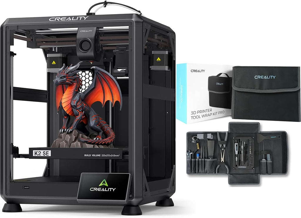 Creality K2 SE 3D Printer Bundle with 74Pcs 3D Printing Tool Wrap Kit