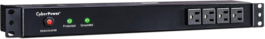 CyberPower RKBS15S4F8R Rackbar Surge Protector, 120V/15A, 12 Outlets, 15 Foot Power Cord, 1U Rackmount, UL Listed