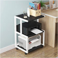 Printer Stand 3 Shelf Mobile Printer Stand Paper Organizer 3D Printer Media Cart with 4 Swivel Wheels Printer Table