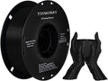 10 Rolls Carbon Fiber PETG Filament 1.75 mm, TINMORRY PETG CF 3D Printer Filament, Compatible with Bambu LAB, Creality K1C, QIDI MAX3, FLASHFORGE Adventurer 5M, Prusa MK4 FDM 3D Printer, 10 KG, Black