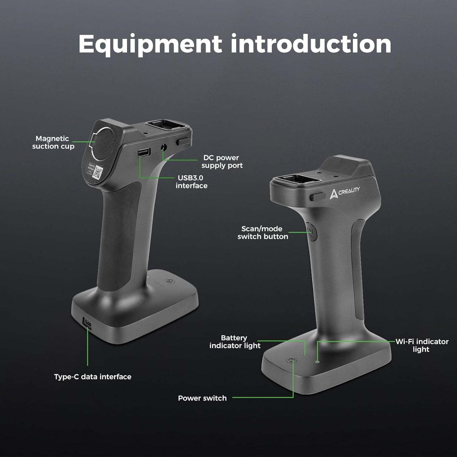 Creality Scan Bridge for 3D Scanner Otter Series, Supports WiFi 6 Wireless Screen Mirroring, Smart Phone Application, Large Capacity and Fast Charging, Lightweight and Compact for use