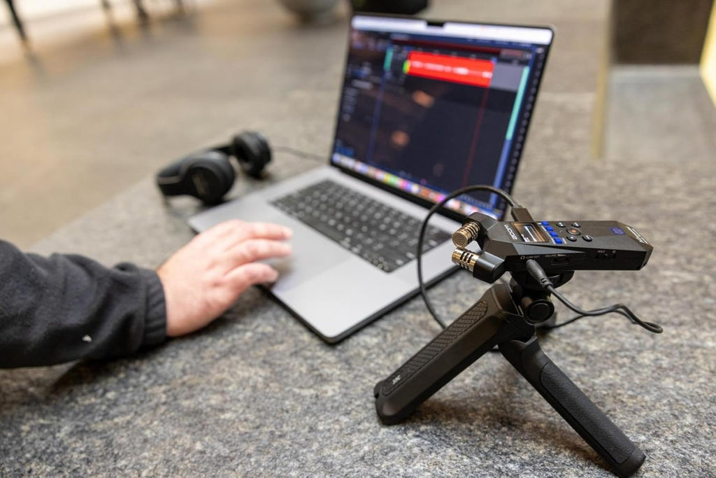 Zoom H1essential 2-Track 32-Bit Float Portable Audio Recorder Bundle with APH-1e with Hairy Windscreen, Padded Shell Case, AC Adapter, & USB C-Cable