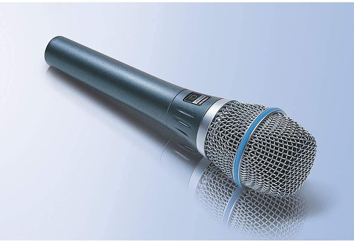 Shure BETA 87A Studio Grade Vocal Microphone with Built-in Pop Filter - Single Element Supercardioid Condenser Mic with A25D Mic Clip and Storage Bag, Ideal for Studio Recording and Live Performances