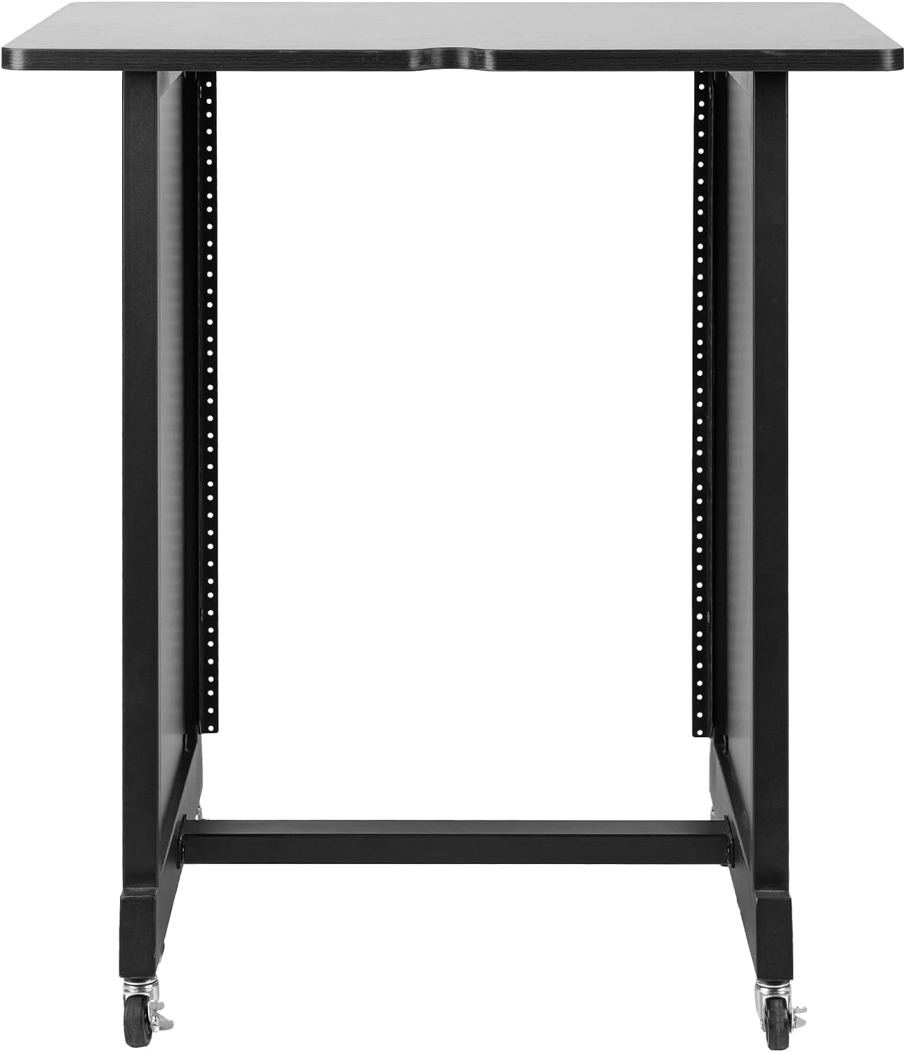 Gator Frameworks Rok-It Studio Series 14U Wood Rack Cabinet with Casters and Leveling Feet, Black (RI-STRK-14U-BLK)