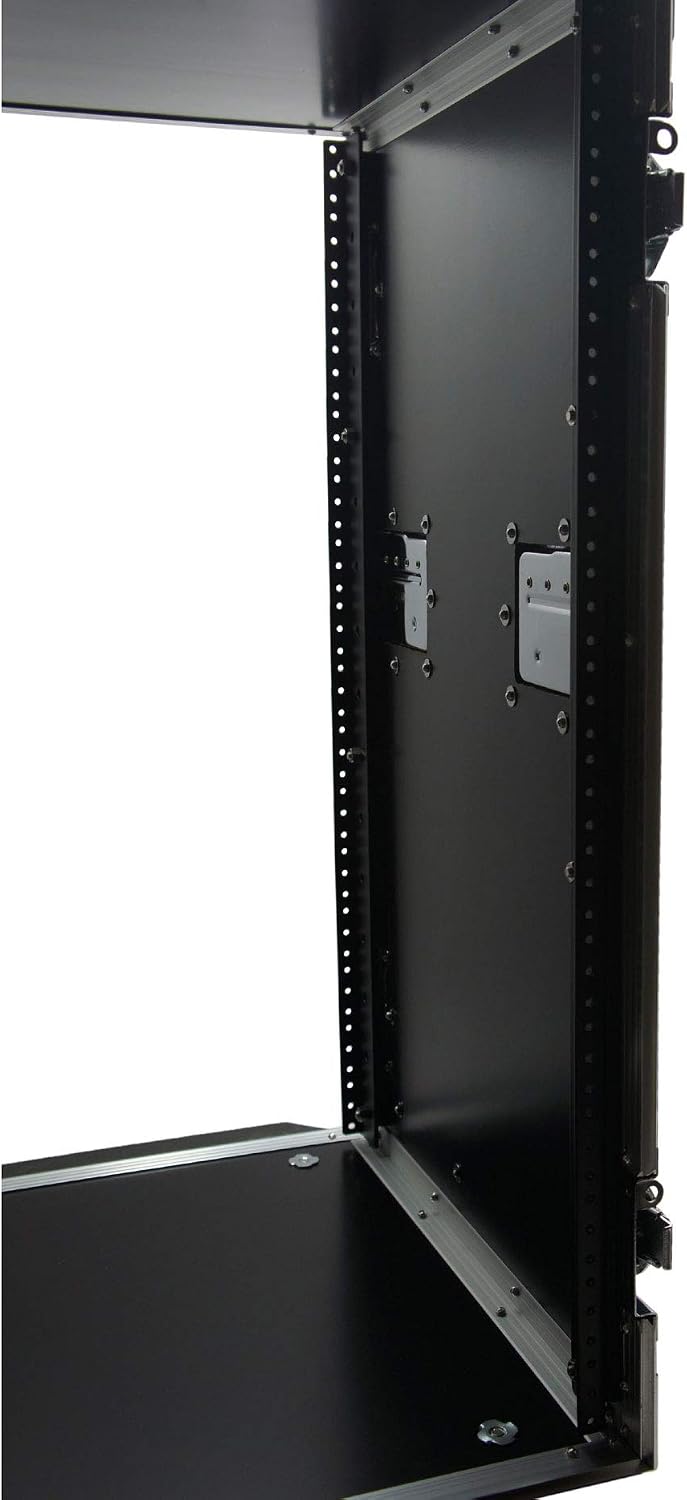 Harmony Audio Cases HC16UADC Flight DJ Amp 16U Veritcal Rack Amplifier Enclosure DJ Case With Wheels
