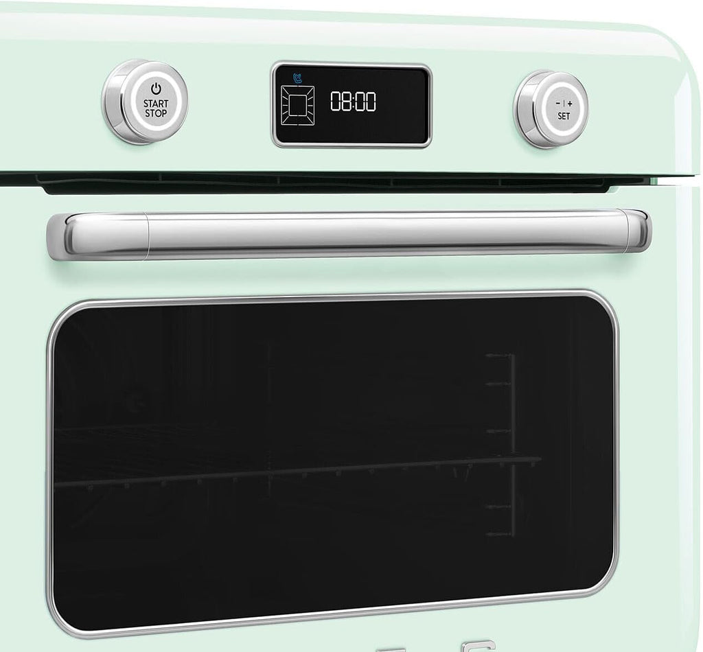 SMEG COF01Countertop Combi Oven - Multi-Function Grill, Air Fry, Steam, Bake, Convection, Defrost, and Warm, 10 Cooking Functions - Made In Italy (Pastel Green)