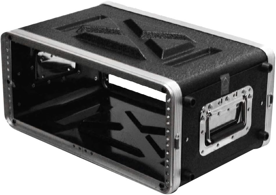 Seismic Audio - SALWR4S - Lightweight 4 Space Compact ABS Rack Case - 4U PA DJ Amp Effects Shallow Rack Case