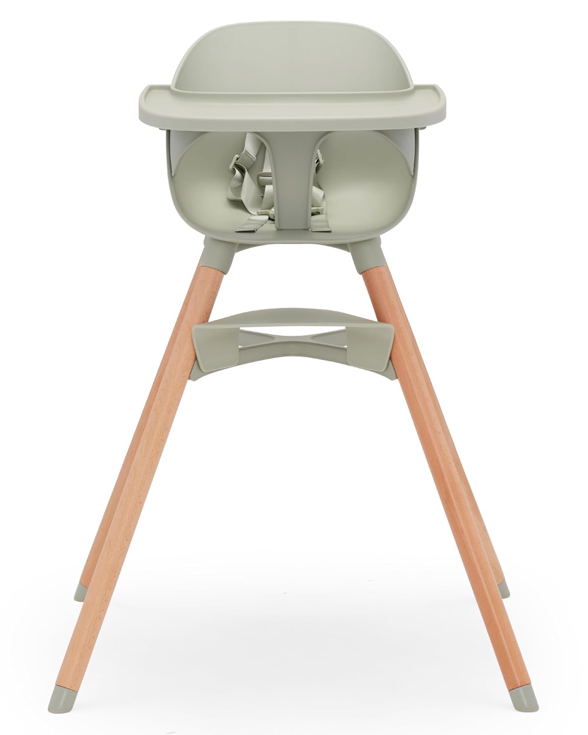 Lalo The Chair Convertible 3-in-1 High Chair for Babies & Toddlers, Dishwasher Safe Tray, Adjustable Footrest, Sage