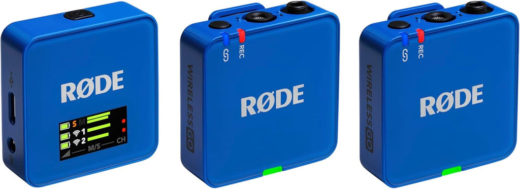 RØDE Wireless GO (Gen 3) – Compact Wireless Mic – Pristine Audio, 32-bit Float Recording, Automatic Level Control, for Phones, Cameras and Computers (Cobalt)