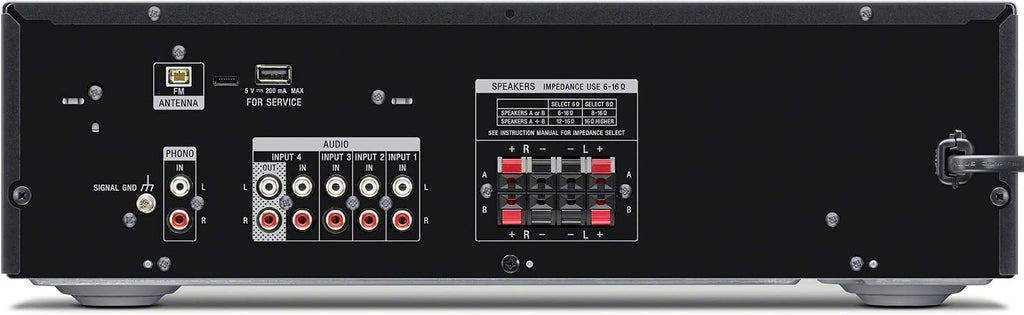 Sony STRDH190 2-ch Stereo Receiver with Phono Inputs and Bluetooth Bundle with 100ft of Speaker Wire and 5 Pairs of Banana Plugs (3 Items)