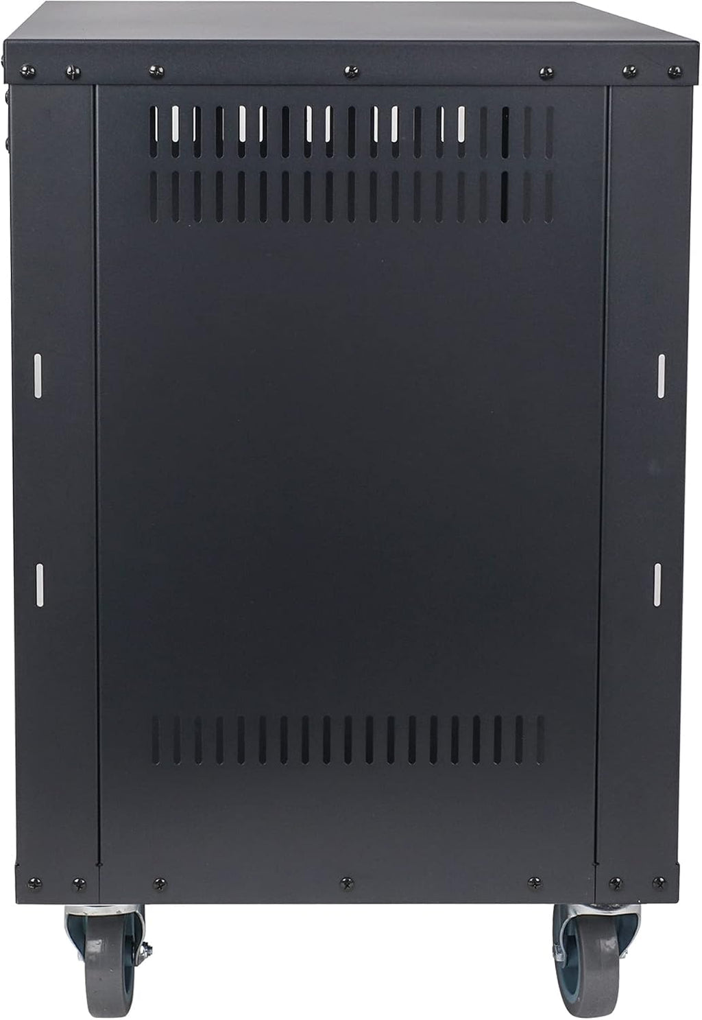 Sound Town 12U Universal Steel Rack, w/Mesh Doors, Locking Casters, Vented Side Panels for Audio Video, Server and Network Equipment (STRK-M12UWD)