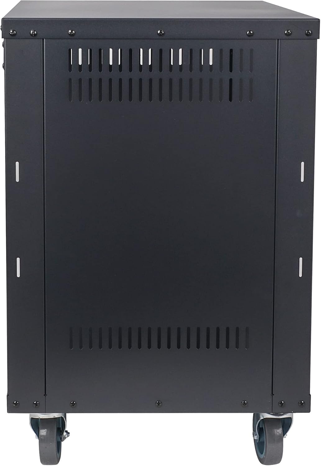 Sound Town 12U Universal Steel Rack, w/Mesh Doors, Locking Casters, Vented Side Panels for Audio Video, Server and Network Equipment (STRK-M12UWD)