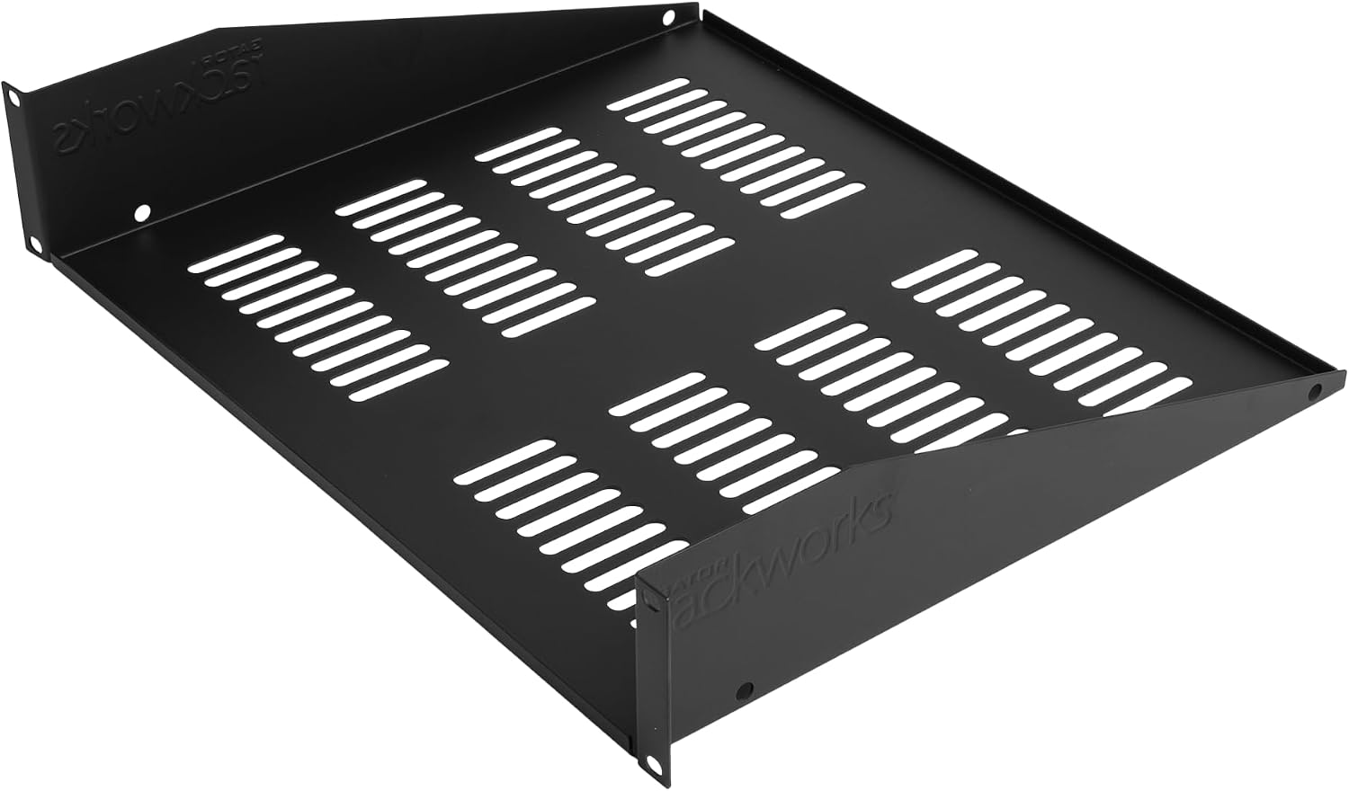 Gator Rackworks Universal Rack Mounting Vented Accessory Shelf, 2U Size - 15' Deep (GRW-SHELFVNT2)