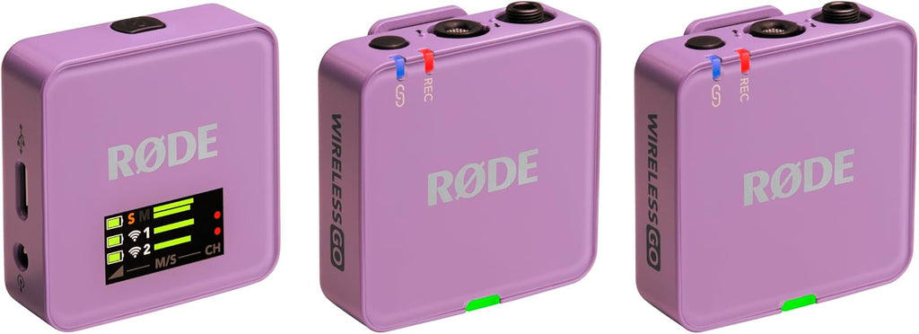 RØDE Wireless GO (Gen 3) – Compact Wireless Mic – Pristine Audio, 32-bit Float Recording, Automatic Level Control, for Phones, Cameras and Computers (Lilac)