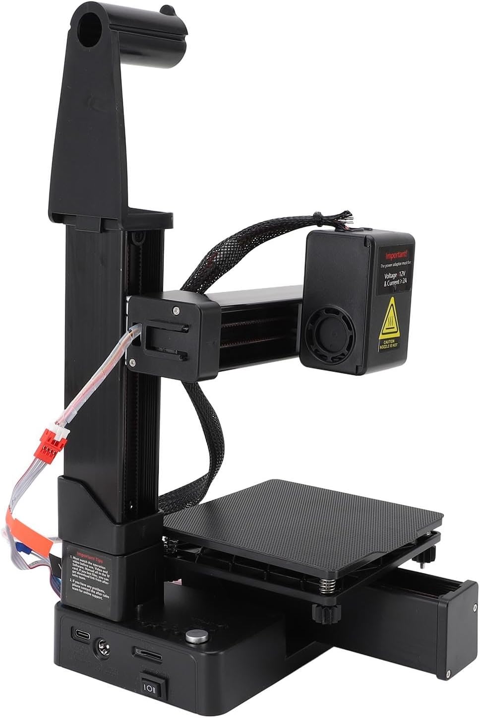 Bewinner FDM 3D Printer - Print Size 100x100x100mm, PLATPU Compatible, Removable Magnetic Platform, Open Frame Design, Compact Desktop Printer for Home, School, and Hobby Use (US Plug)