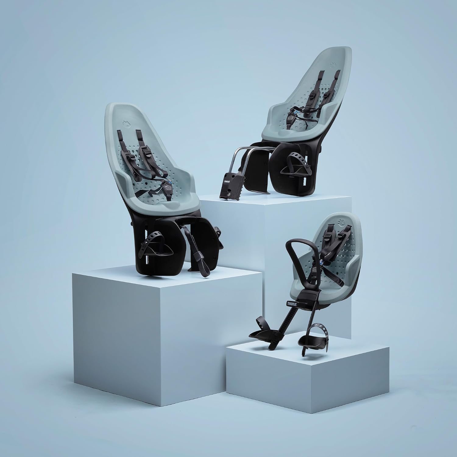 Thule Yepp 2 Mounted Child Bike seat, Adjustable footrests, 5-Point Harness and Easy to Mount Design