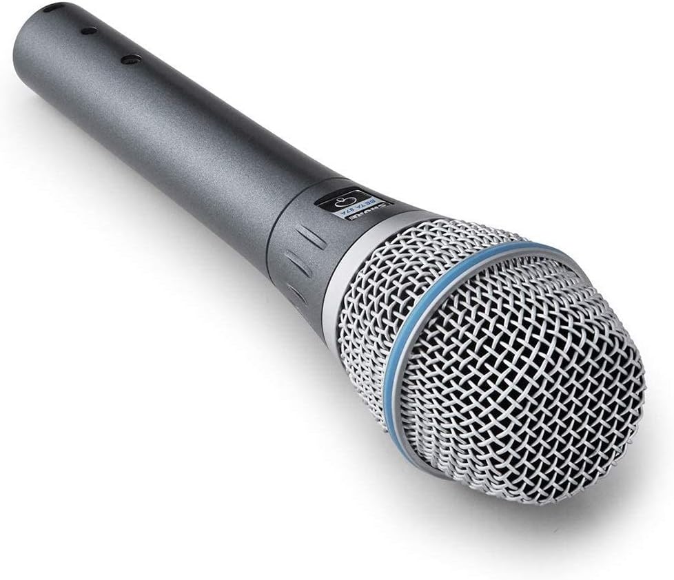 Shure BETA 87A Studio Grade Vocal Microphone with Built-in Pop Filter - Single Element Supercardioid Condenser Mic with A25D Mic Clip and Storage Bag, Ideal for Studio Recording and Live Performances
