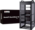 GeeekPi 12U Server Cabinet, 10 inch Server Rack for Network, Servers, Audio, and Video Equipment, DeskPi RackMate T2 Rackmount, 10.23 inch Depth