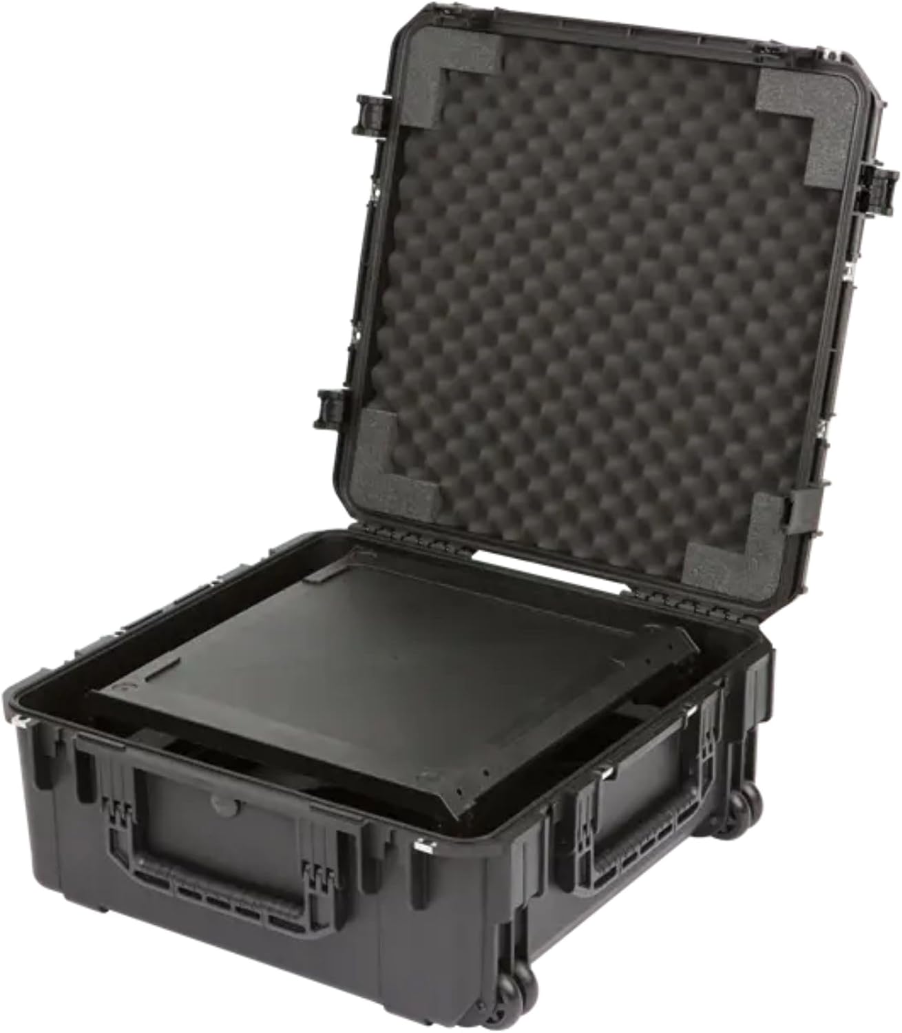 SKB iSeries 3U Fly Rack, Waterproof Polypropylene Hard Case with Durable Latches for Travel and Storage, Ideal for Musicians, 20 Inch, Black