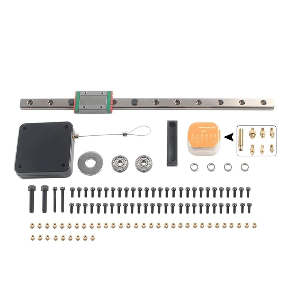Heat Set Insert Press Tool Stealth Press Kit Soldering Iron Tip Thread Insert Nut Embedded Kit M2 M3 M6 M8 for 3D Printing Parts(No Soldering Iron)