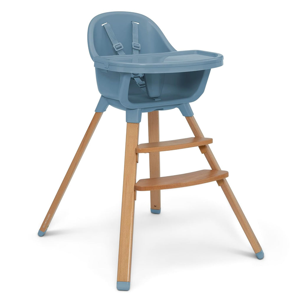 Delta Children - babyGap Otto 3-in-1 High Chair - High Chair Converts to Toddler Dinning Chair and Booster Seat - Dishwasher Safe Meal Tray - FSC-Certified Wood, Blue