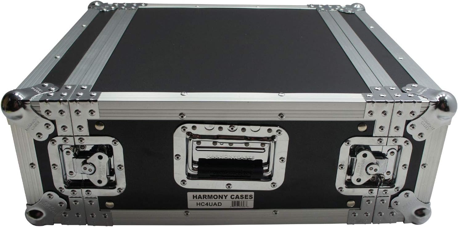 Harmony Audio Cases HC4UAD DJ Flight Amp 4U Rack Space Road Travel Amplifier Case