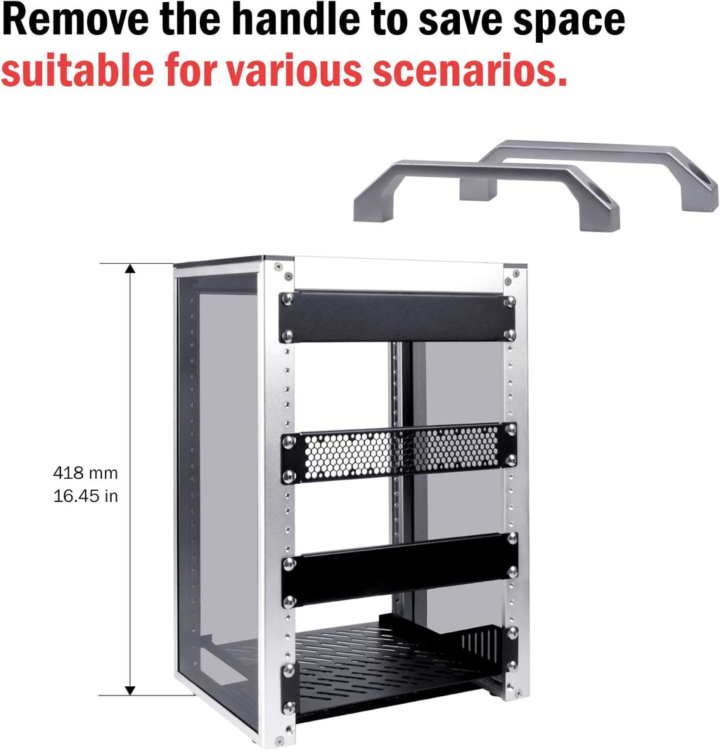 GeeekPi 8U Server Cabinet, 10 inch Server Rack for Network, Servers, Audio, and Video Equipment, DeskPi RackMate T1 Rackmount, 7.87 inch Depth