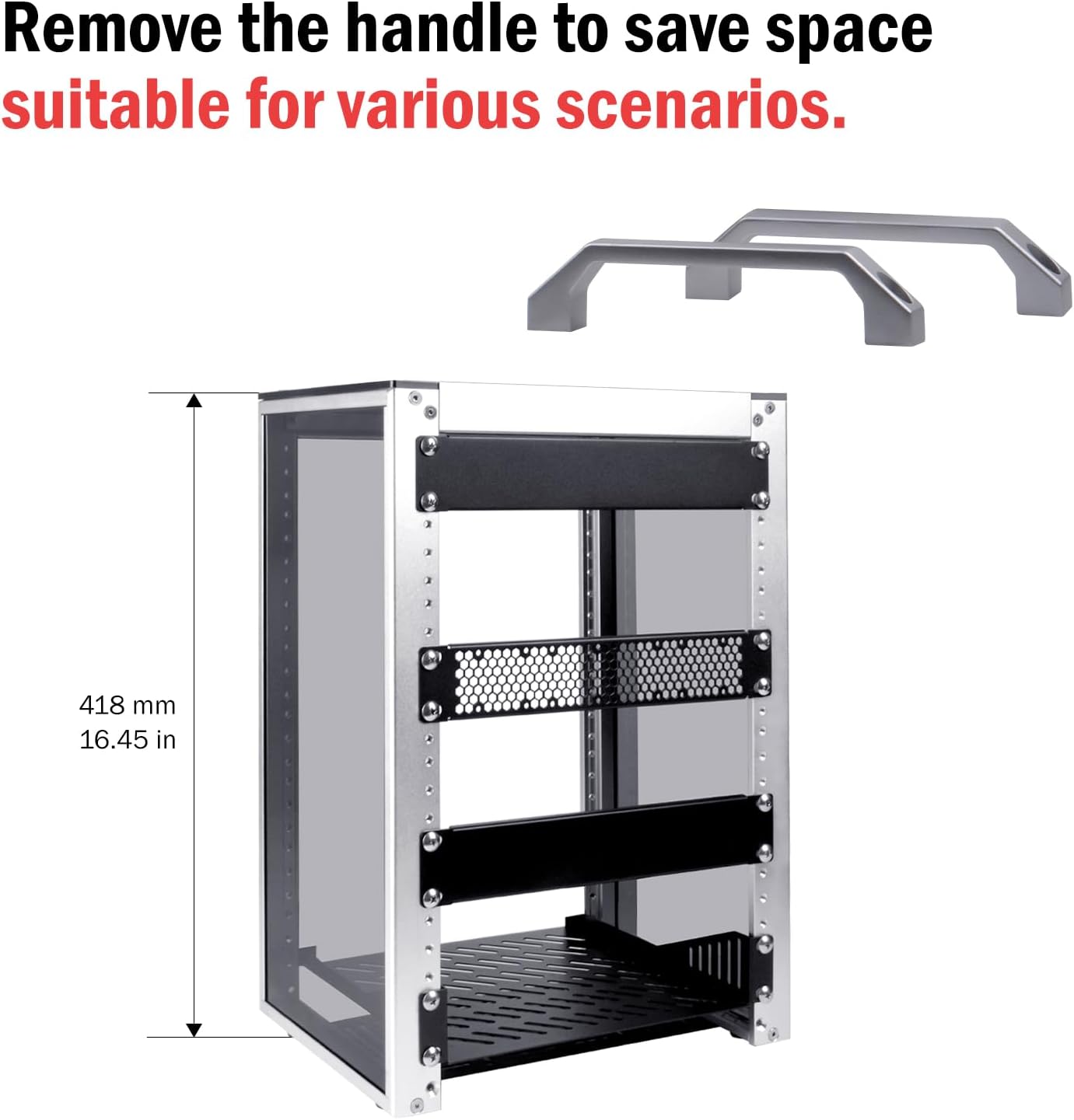 GeeekPi 8U Server Cabinet, 10 inch Server Rack for Network, Servers, Audio, and Video Equipment, DeskPi RackMate T1 Rackmount, 7.87 inch Depth