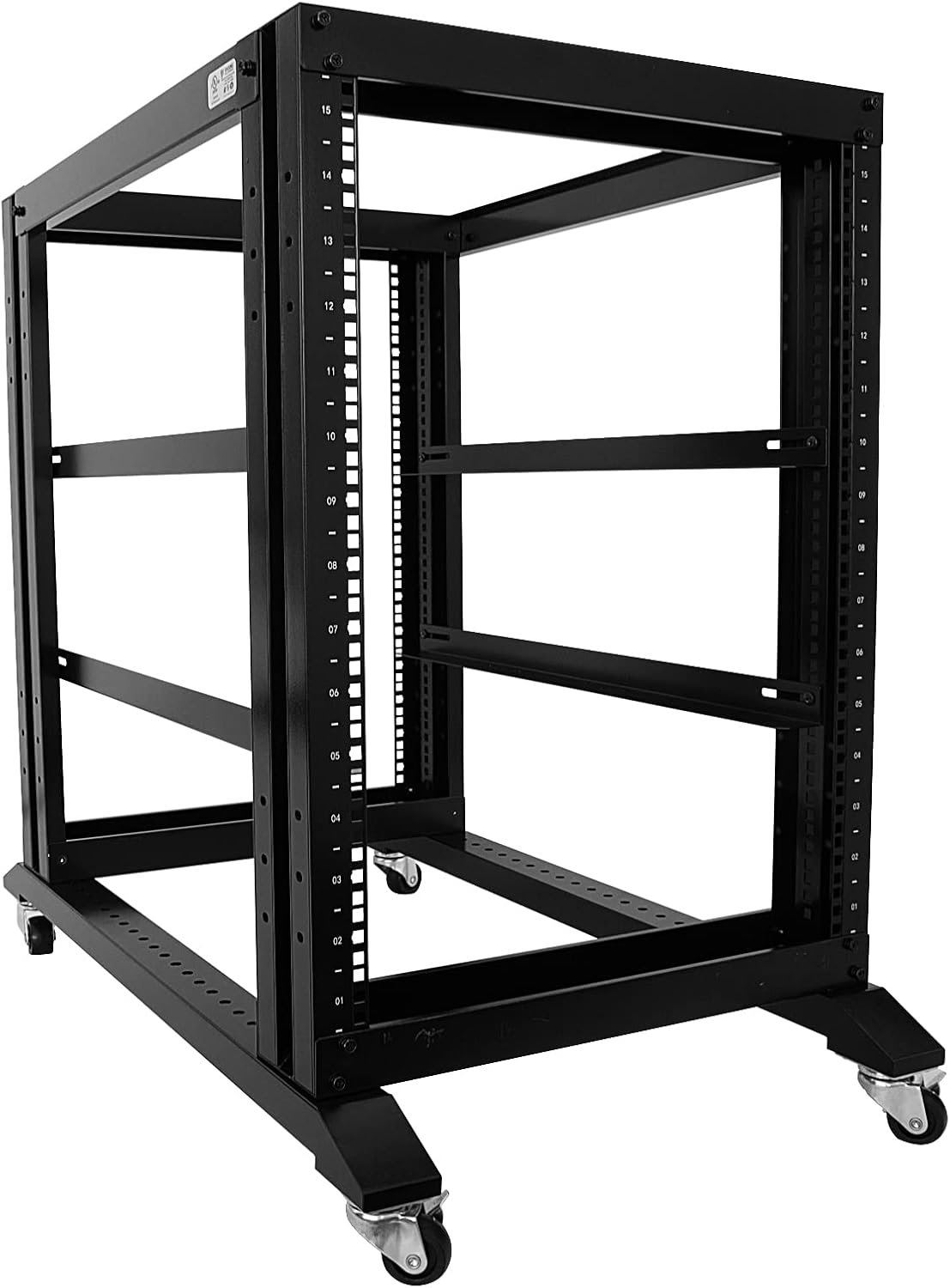 Server Rack Open Frame Rack 4 Post 19 inch Adjustable Server/Audio Rack Cold Rolled Steel(15U,31 Depth)