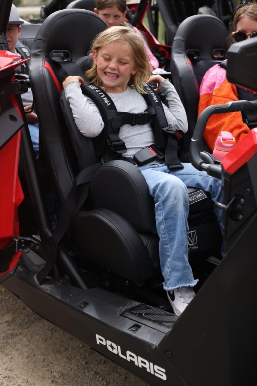 UTVMA Mini Bucket Seat for Kids - Durable UTV Child Car Seat - Extra Comfort UTV Booster Seat - Harness Compatible UTV Seats - Easy Install
