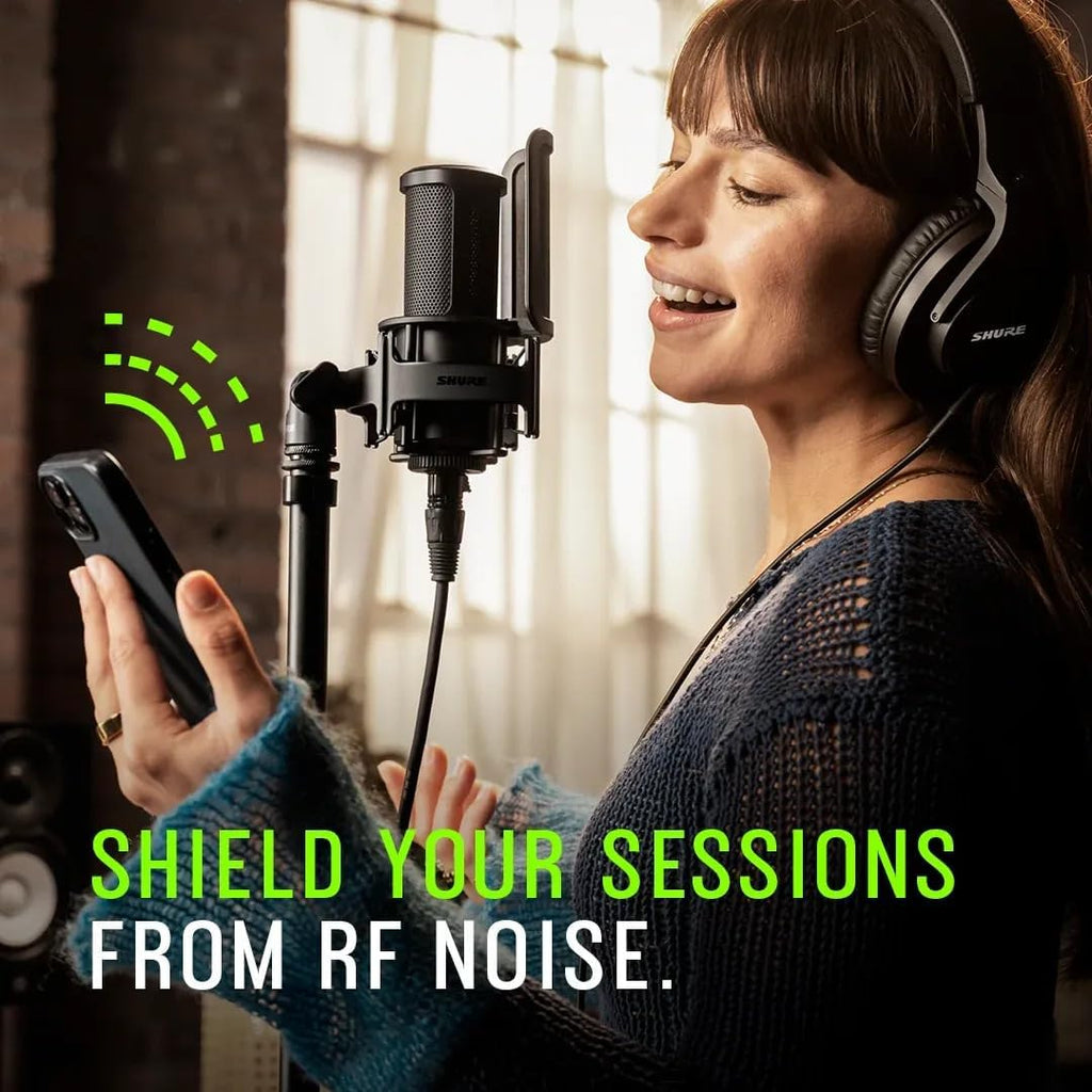 Shure SM4 Studio Recording Microphone Kit, XLR Home Studio Condenser Mic with Mix-Ready Audio - All-Metal Construction, Includes Detachable Magnetic Pop Filter & Shock Mount (SM4-K-KIT)