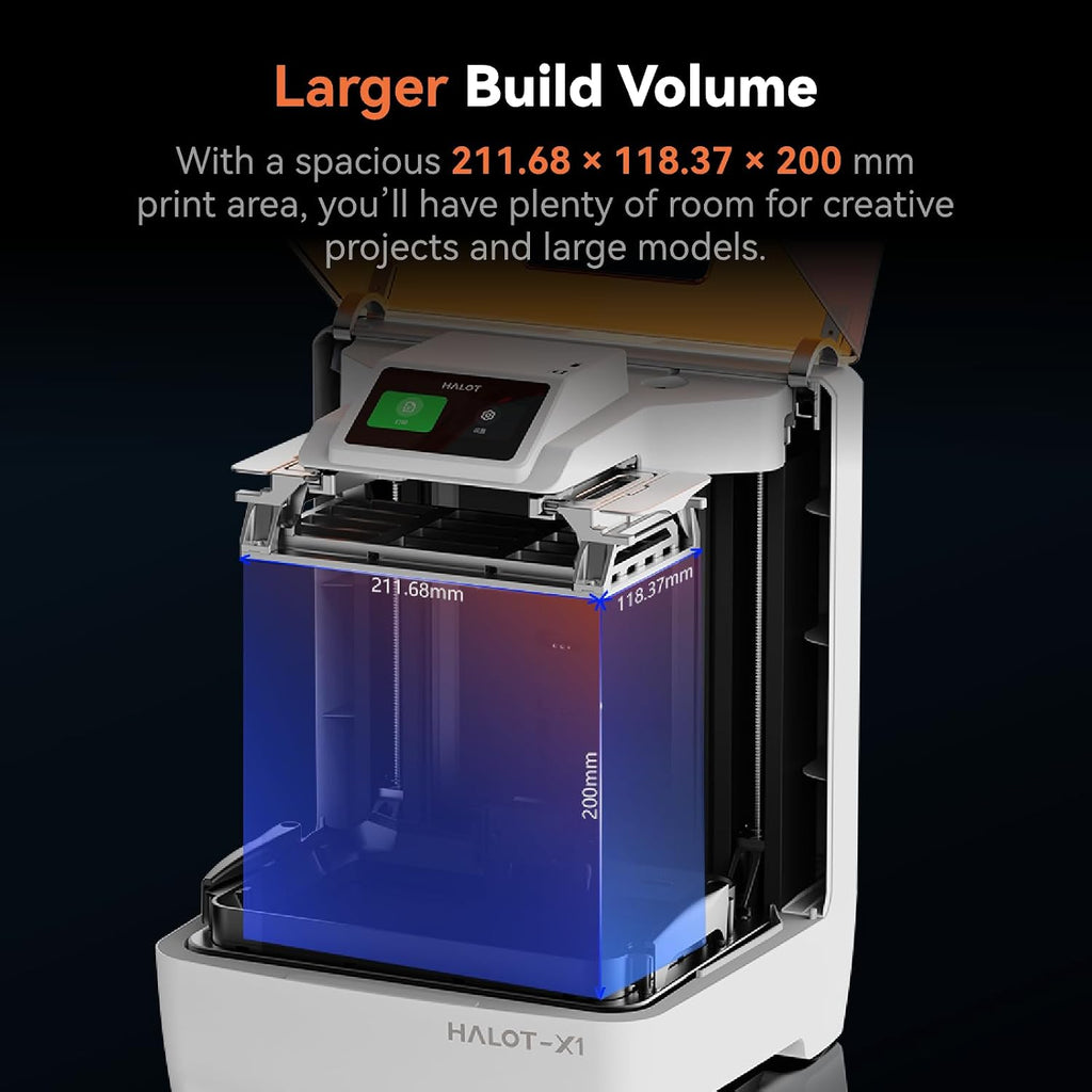 Creality Halot-X1 Combo Resin 3D Printer, 10.1' 16K Mono LCD, 14×19 μm, 170 mm/h High-Speed Printing, Intelligent Resin Management, Fully Assembled Auto Leveling, Large Print Size 8.33*4.66*7.87 in