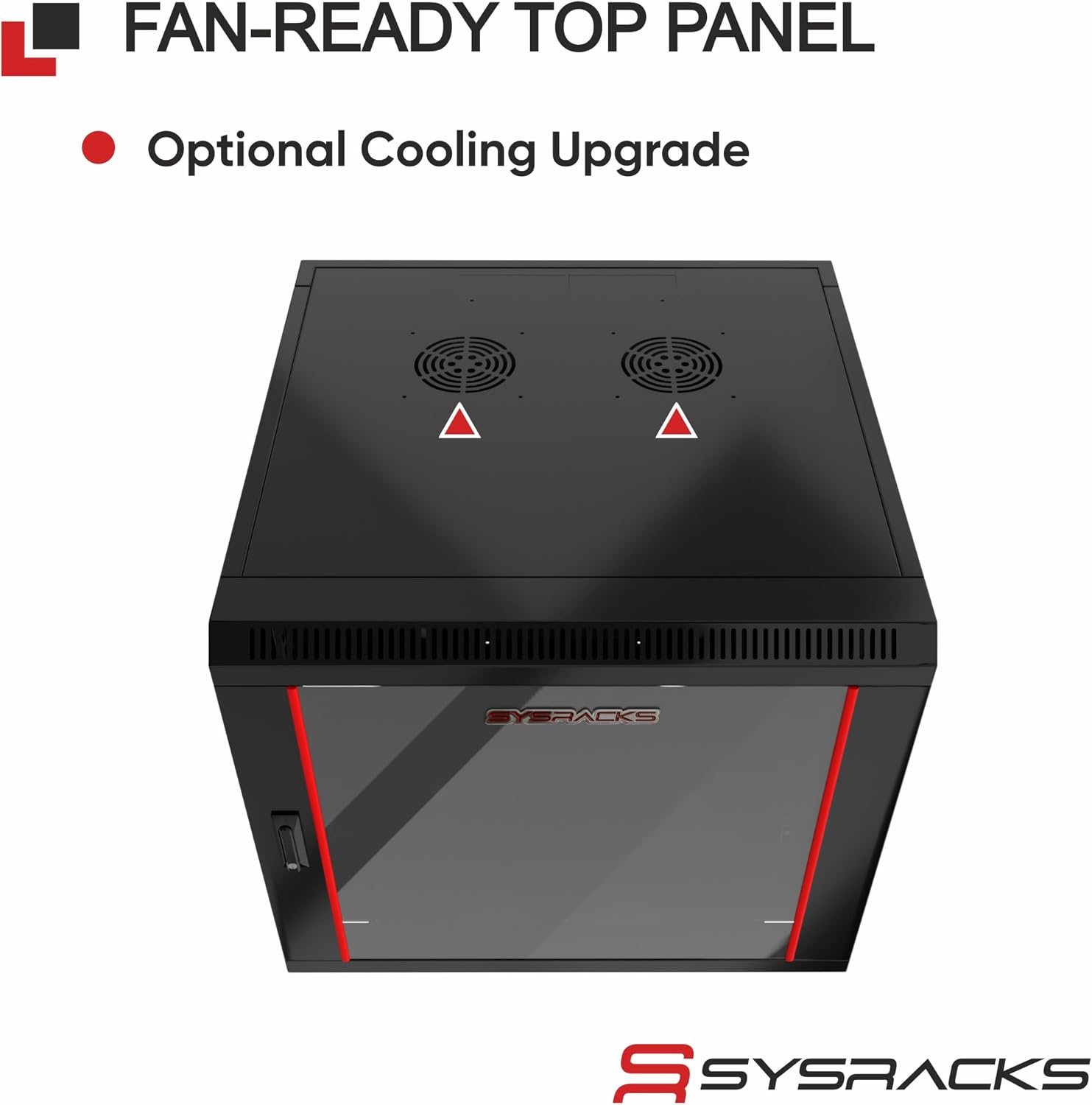 12U Wall Mount Home Lab Server Rack – 19' Locking Network Cabinet, 24' Deep Empty Rack Enclosure for Routers, NAS, Switches and Home Network Equipment