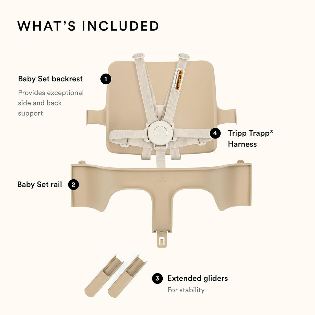 Stokke Tripp Trapp Baby Set 2, Terracotta - Ages 6-36 Months - Convert The Tripp Trapp Chair into a Comfortable High Chair - Includes Stokke Harness 2