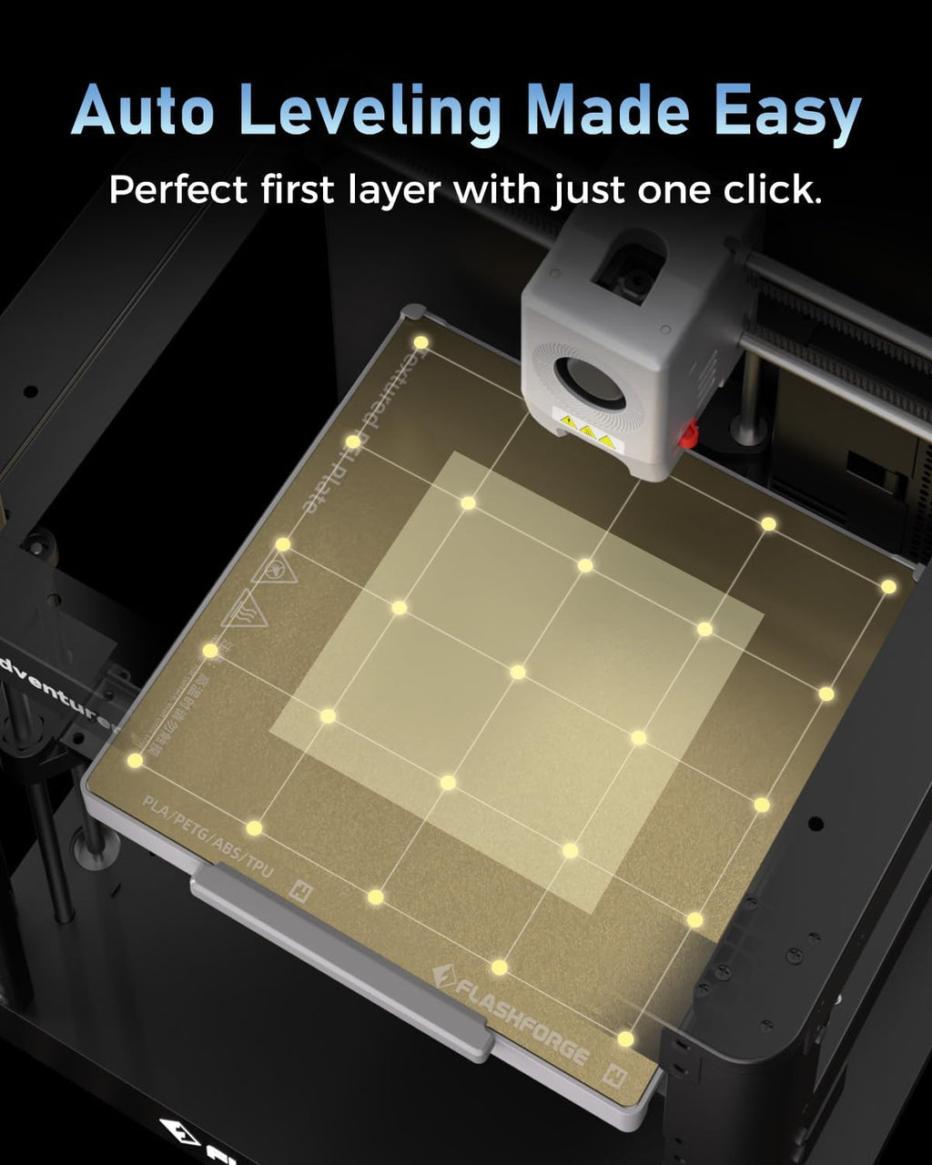 FLASHFORGE 3D Printer AD5M, CoreXY 600mm/s High-Speed Printer with 1-Click Auto Leveling, High-Temp Direct Drive Extruder, 3s Quick-Swap Nozzle, 220×220×220mm Build Volume