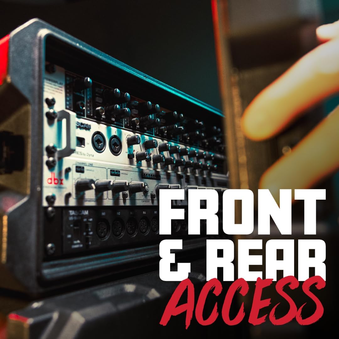 Gator Cases Pro Series 3U Rack Case with Shallow 13' Depth, Roto Molded Made in USA (G-PRO-3U-13)