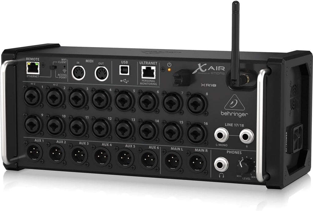 Behringer XAir XR18 18-Channel 12-Bus Portable Digital Mixer for iPad or Android Tablet, Bundle With Gator Cases Padded Nylon Bag Custom Fit for Behringer X-AIR Mixer,