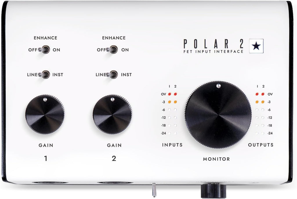 Blackstar Polar 2 - 2 Channels 2-in/4-out USB-C Guitar Audio Interface w/ 2 Microphone Preamps and Headphone Output