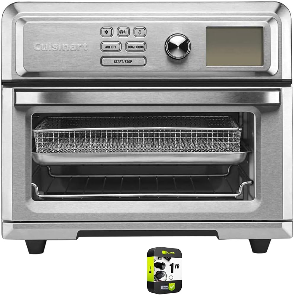 Cuisinart TOA-65 Digital AirFryer Toaster Oven with Intuitive Programming Options Bundle with 1 YR CPS Enhanced Protection Pack