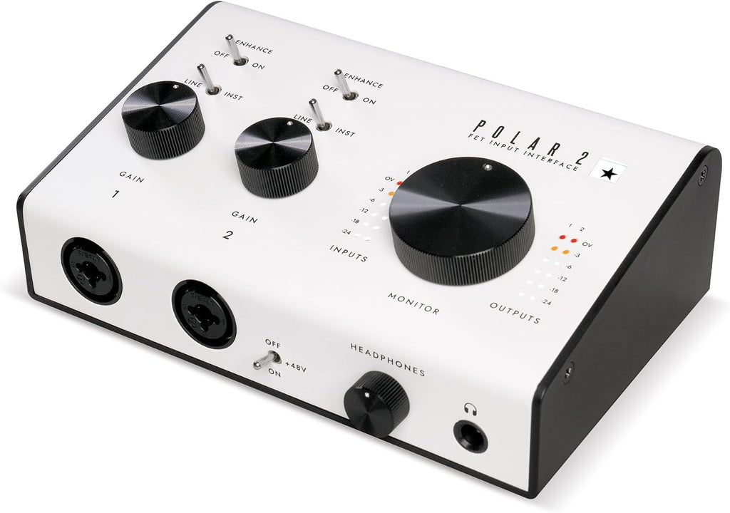 Blackstar Polar 2 - 2 Channels 2-in/4-out USB-C Guitar Audio Interface w/ 2 Microphone Preamps and Headphone Output