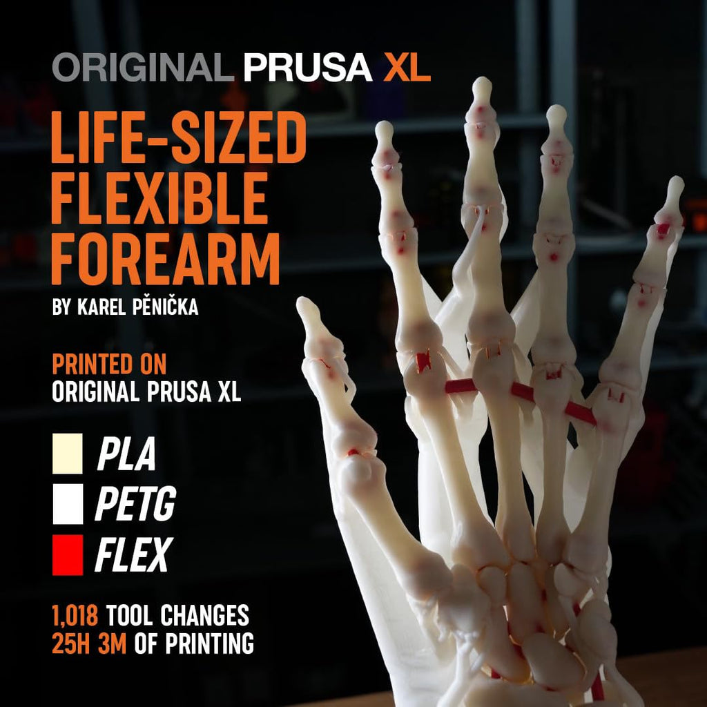 Original Prusa XL Assembled 5-Toolhead 3D Printer, Large-Scale CoreXY, Tested, Build Volume 360×360×360mm, 5 Independent Toolheads, Multi-Material, 1.75mm Filament
