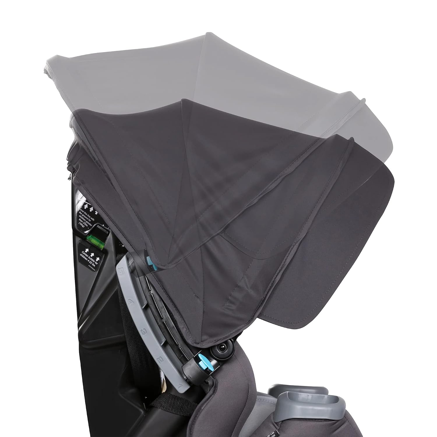 Baby Trend Cover Me 4-in-1 Car Seat Convertible Infant Toddler Rotating Safety Seat with Adjustable/Removable Canopy and 2 Cup Holders, Stormy Gray