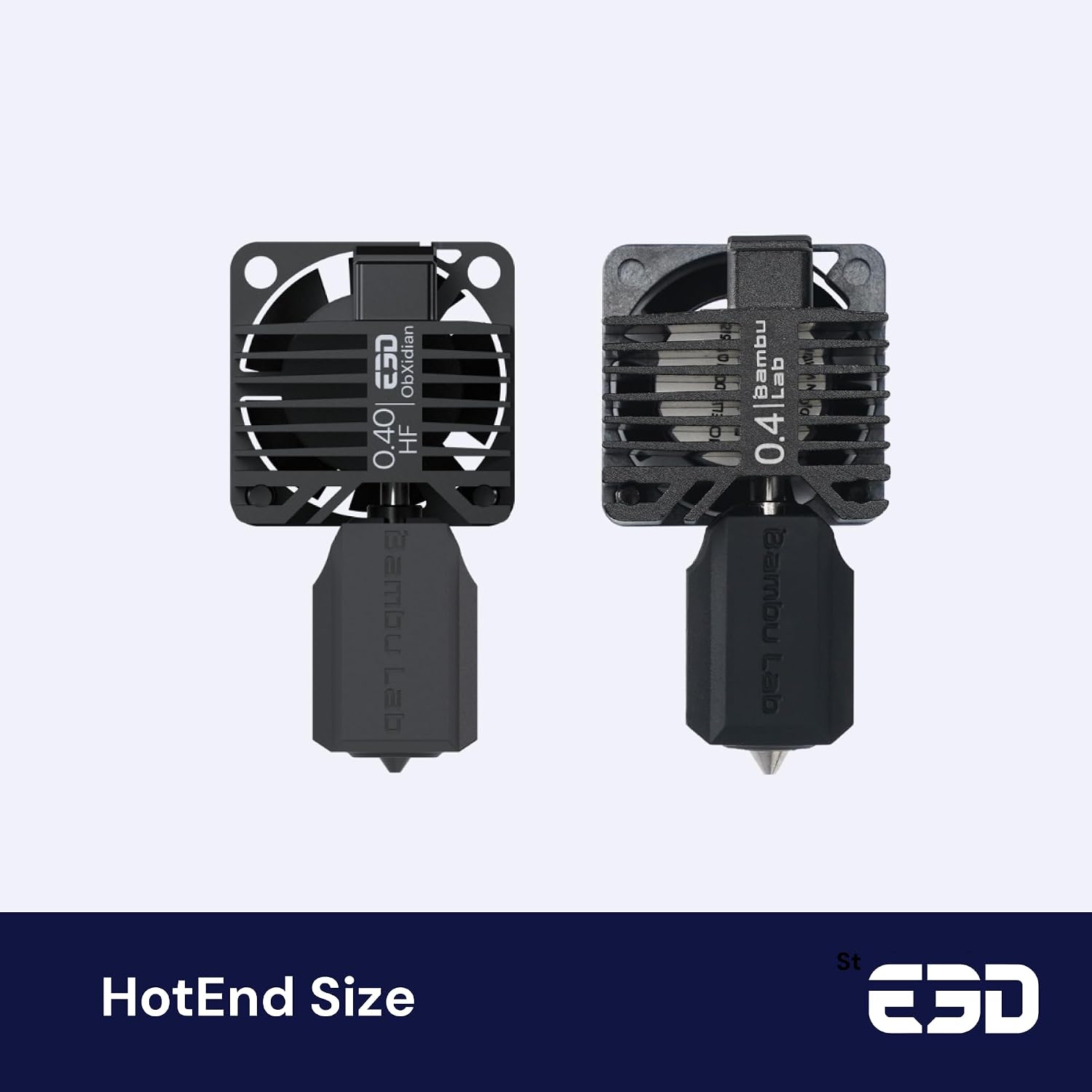 E3D High Flow ObXidian™ Bambu Lab P1P/P1S (0.6mm) Complete HotEnd, 60% Increased Flow Rate, Smooth 3D Printing, Ideal for Fiber-Filled Filaments, Bambu Approved