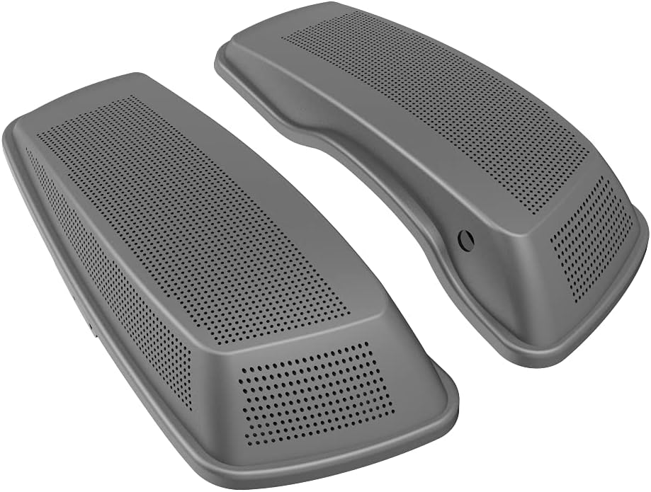 Advanblack Charcoal Denim Saddlebag Dual 6x9 Speaker lids, Audio Covers Fit for H-D Touring, Road Glide, Street Glide Special, Road King, 2014 2015 2016 2017 2018 2019 2020 2021 2022 2023
