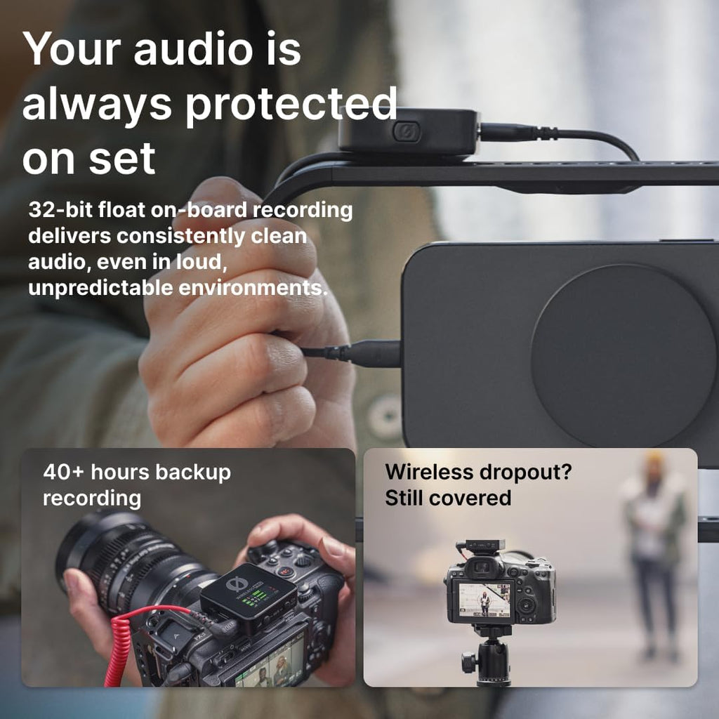 RØDE Wireless PRO Compact Wireless Microphone System with Timecode, 32-bit Float On-board Recording, 2 Lavalier Microphones and Smart Charge Case for Filmmaking and Content Creation