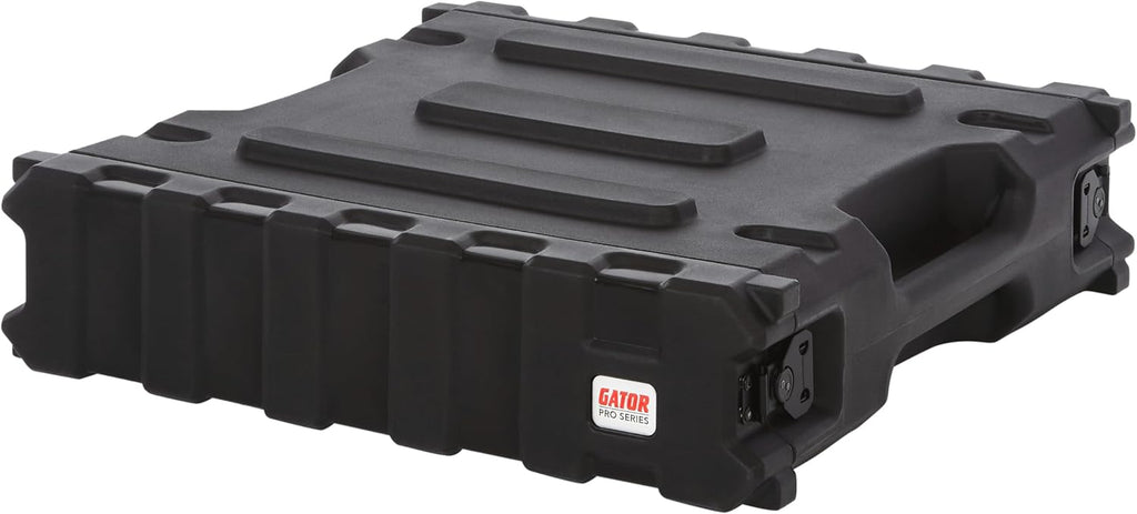 Gator Cases Pro Series 2U Rack Case with Standard 19' Depth, Roto Molded Made in USA (G-PRO-2U-19)
