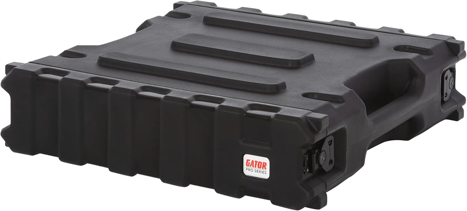 Gator Cases Pro Series 2U Rack Case with Standard 19' Depth, Roto Molded Made in USA (G-PRO-2U-19)