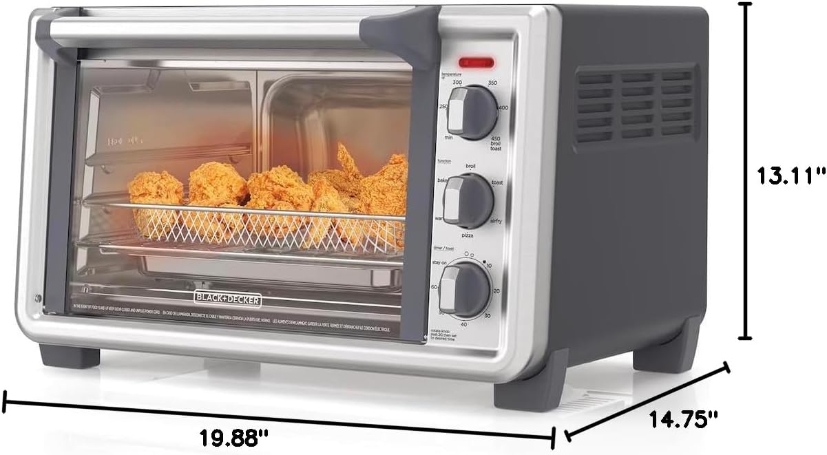 Black + Decker TO6135-1SD 6-Slice Crisp N Bake Air Fry Convection Oven
